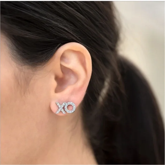 Touchstone Crystal XO Earrings - Picture 2 of 7